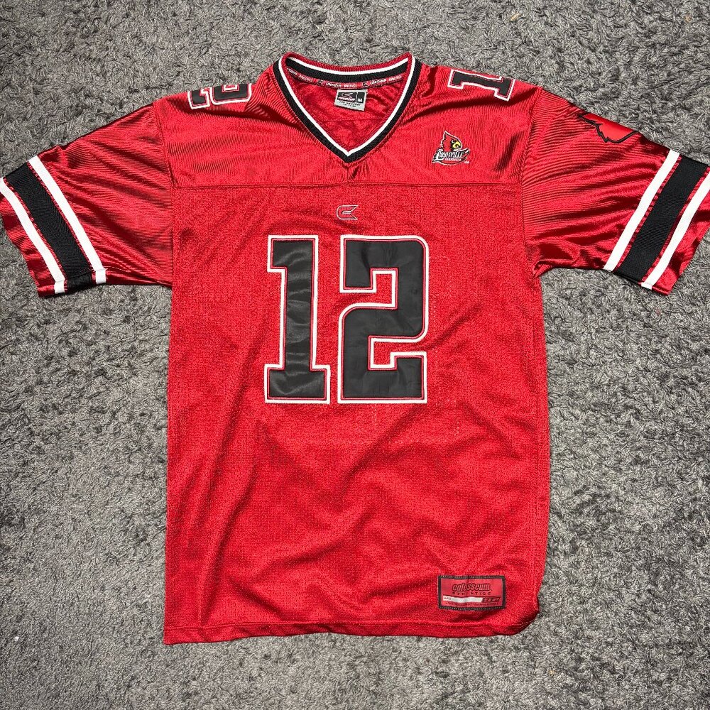 Colosseum Athletics Louisville Cardinals Football Jersey No 12 Size M Red Black